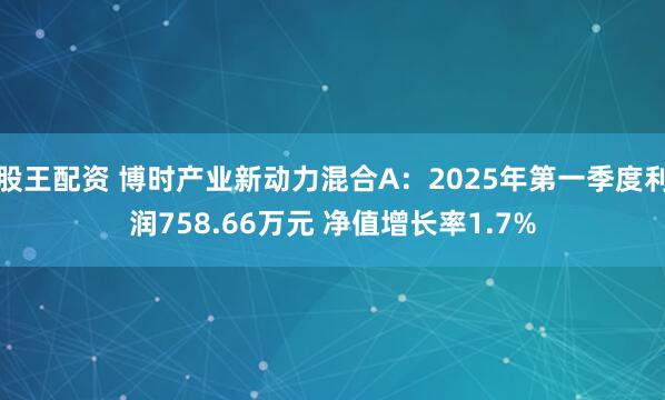 股王配资 博时产业新动力混合A：2025年第一季度利润758.66万元 净值增长率1.7%